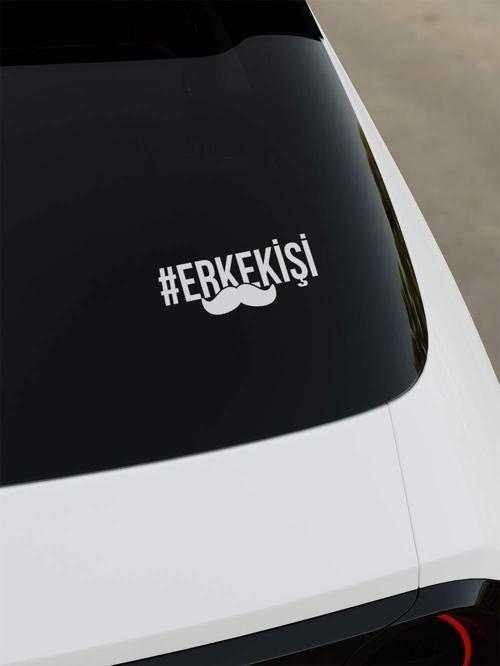 Erkek İşi Sticker - Siyah