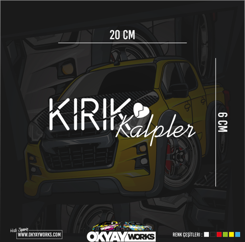 Kırık Kalpler Sticker - Sarı
