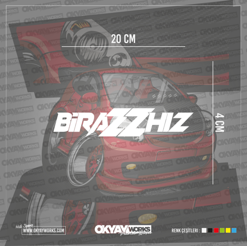 Birazzhız Sticker - Beyaz