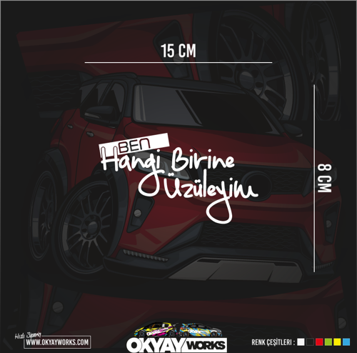 Ben Hangi Birine Üzüleyim Sticker - Kırmızı