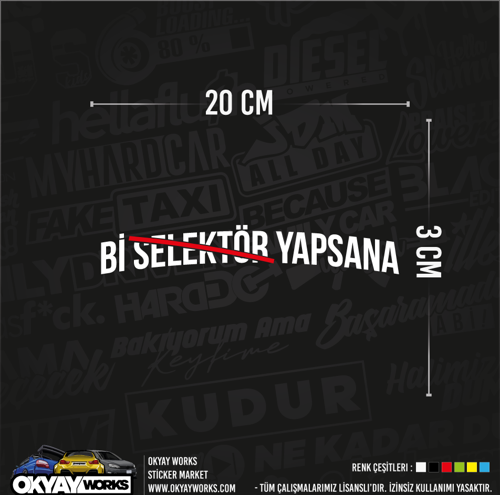 Bi Selektör Yapsana Sticker - Sarı