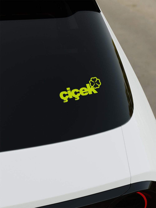 Çiçek Sticker - Sarı - Sarı