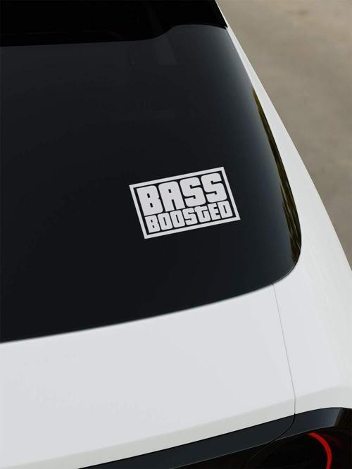 Bass Boosted Sticker - Beyaz - Beyaz