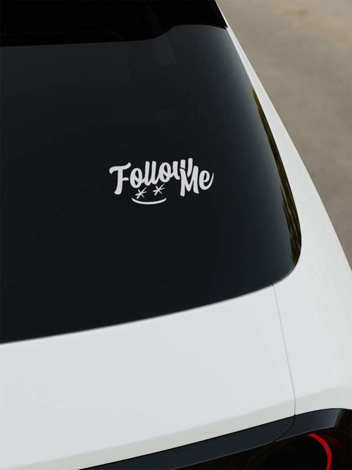 Follow Me Sticker - Siyah