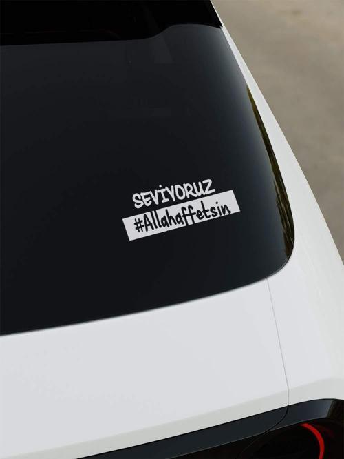 Seviyoruz Allah Affetsin Sticker - Hologram
