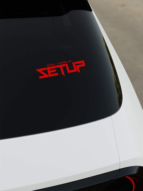 Çok Hızlı Setup Sticker - Kırmızı - Kırmızı