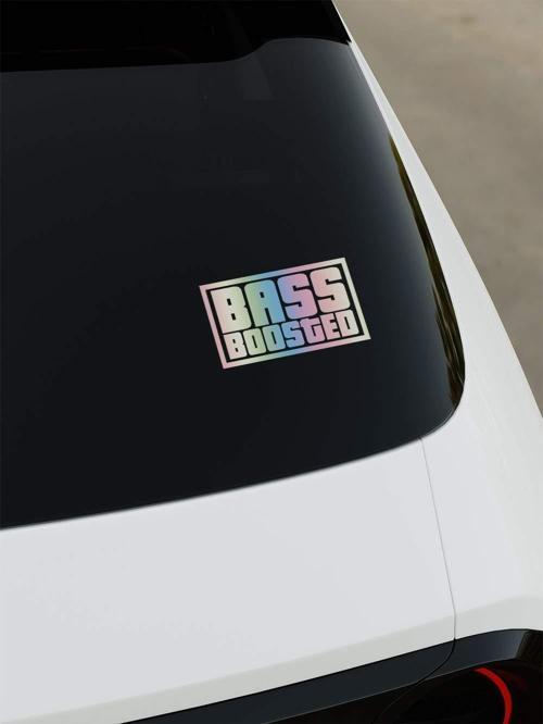 Bass Boosted Sticker - Hologram - Hologram