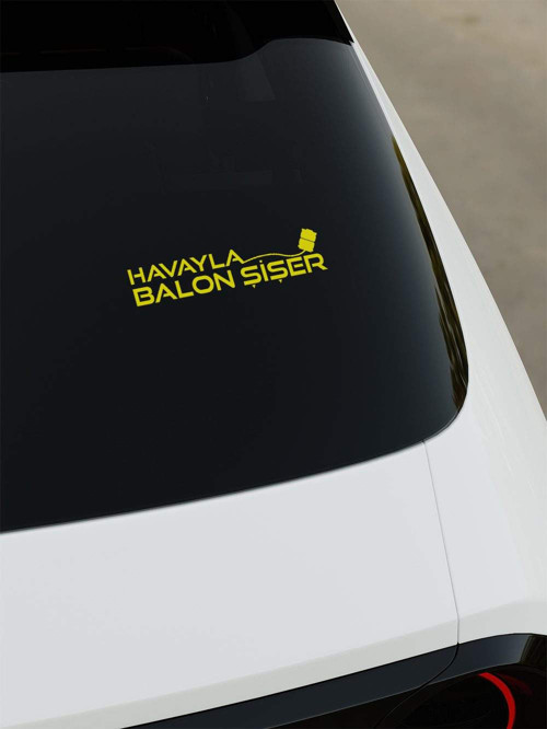 Havayla Balon Şişer Sticker - Sarı - Sarı