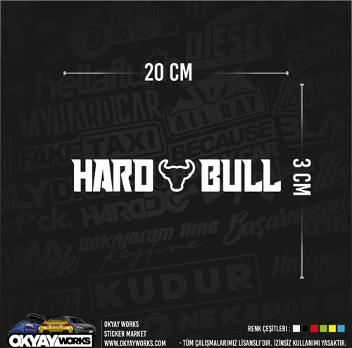 Hard Bull Sticker - Sarı