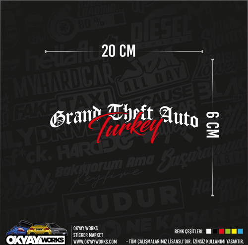 Grand Theft Auto Turkey Sticker - Sarı