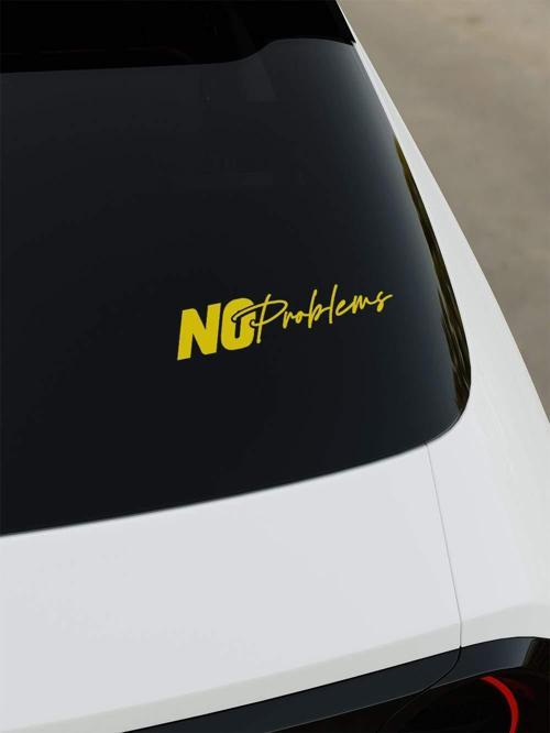 No Problems Sticker - Sarı - Sarı