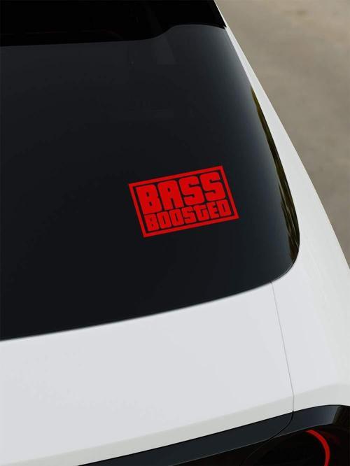 Bass Boosted Sticker - Kırmızı - Kırmızı