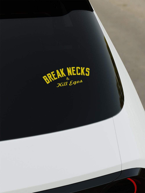 Break Necks Sticker - Sarı - Sarı