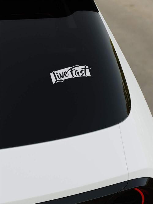 Live Fast Sticker - Sarı