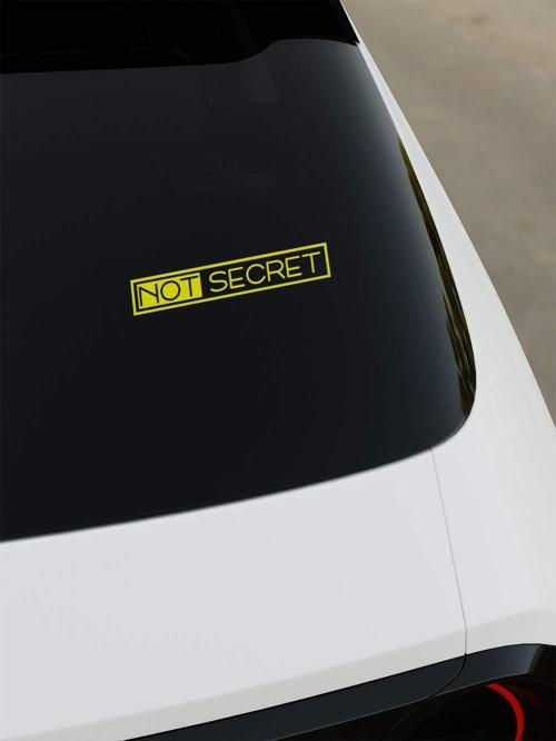 Not Secret Sticker - Sarı - Sarı