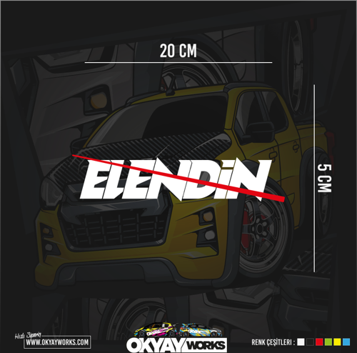 Elendin Sticker - Beyaz