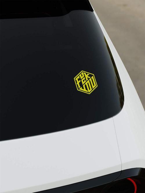 Fuck You Sticker - Sarı - Sarı