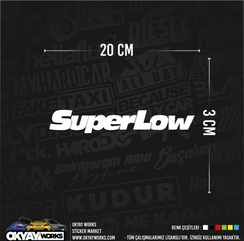 Super Low Sticker - Siyah