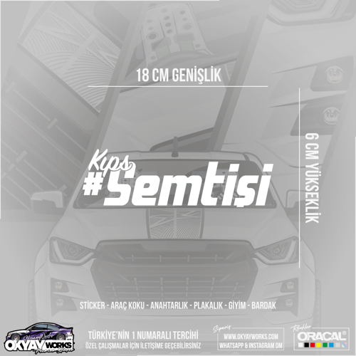 Kıps Semtişi Sticker - Siyah