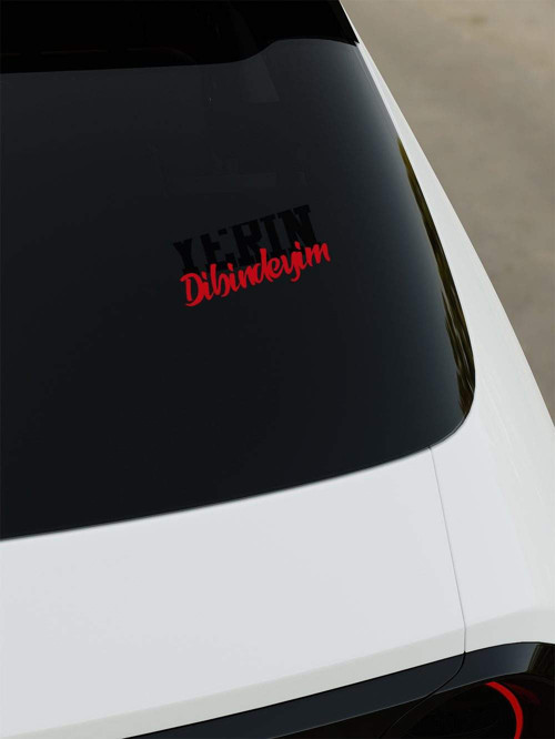 Yerin Dibindeyim Sticker - Siyah - Siyah