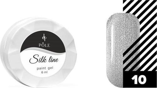 Jel boya & Nail art/dizayn Silk line 10 gümüş 6 ml.