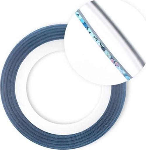 Nail art Yapışkan şerit 1metre Mavi Holography ince - 901820