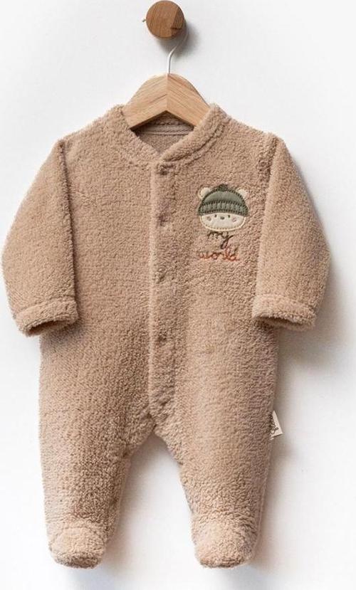 WORLD NAKIŞLI ÇITÇITLI PATİKLİ PELUŞ TULUM - Bej - 1 AY - FLE215202-Bej-1 AY Bej