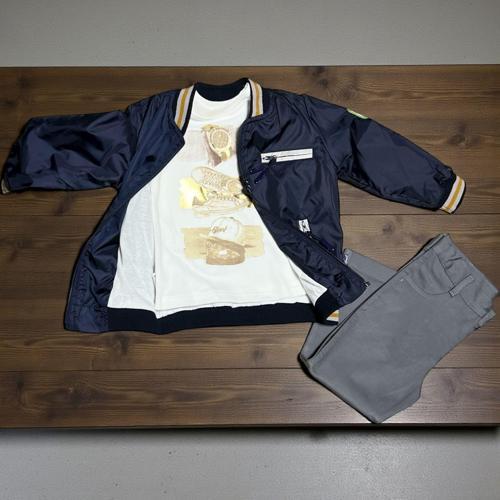 CEP FERMUAR DETAYLI ASTARLI MONT ÜÇLÜ ALT ÜST TAKIM - SM001-Lacivert-4 Yaş LACİVERT