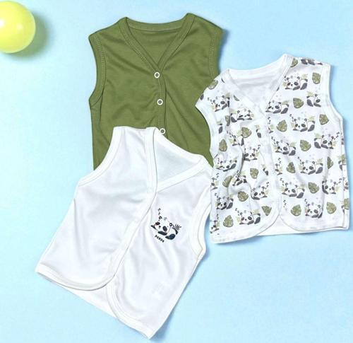 BASKILI ÜÇLÜ YELEK  - DİĞER MARKALAR - RZ0008 - Yeşil - 6 - 9 Ay - RZ0008-Yeşil-6 - 9 Ay Yeşil