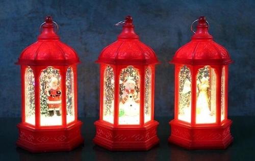 Yılbaşı Temalı Işıklı Kar Küresi Alk3218