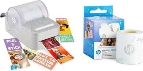 Sprocket Panorama Instant Taşınabilir Renkli Etiket ve Fotoğraf Yazıcısı ve Kağıt Paketi