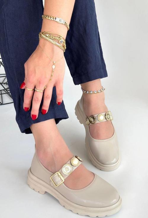 Okira Bej Rugan Oxford Ayakkabı