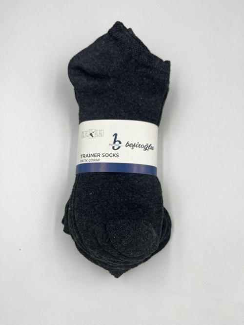 6 Çift Pamuk Kısa Basic Patik Çorap Koku Yapmaz Terletmez