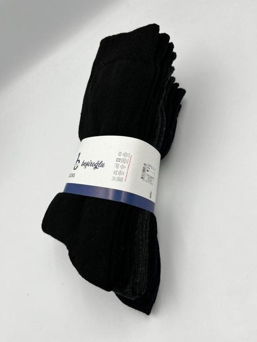 6 Çift Erkek Günlük Uzun Klasik Pamuk Çorap Koku Yapmaz Teri Emer