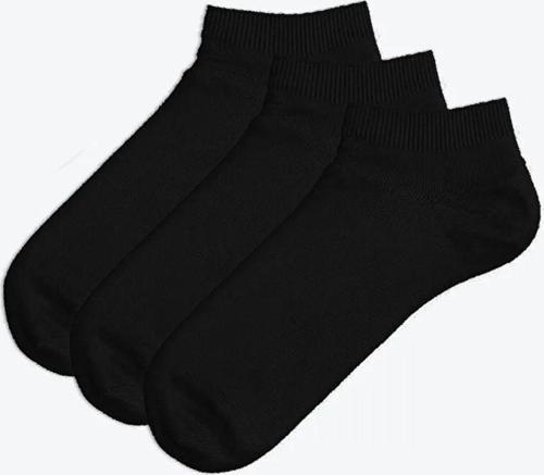 Eco Yeni Siyah Erkek Patik Çorap 3'Lü