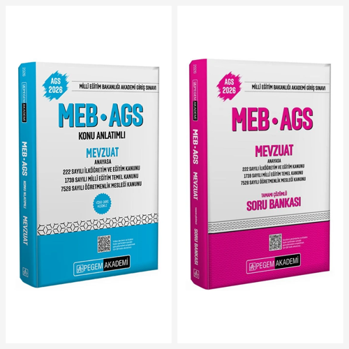 Pegem 2026 MEB AGS Mevzuat Konu Anlatımlı Soru Bankası Seti Pegem Akademi Yayınları