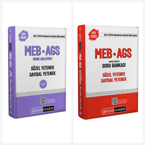 Pegem 2026 MEB AGS Sözel Yetenek Sayısal Yetenek Konu Anlatımlı Soru Bankası Seti Pegem Akademi Yayı