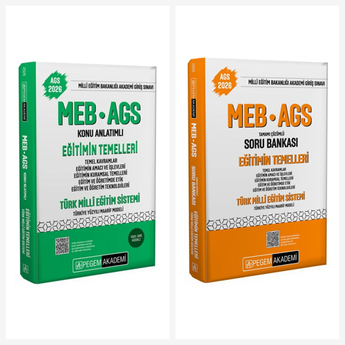 Pegem 2026 MEB AGS Eğitimin Temelleri Konu Anlatımlı Soru Bankası Pegem Akademi Yayınları