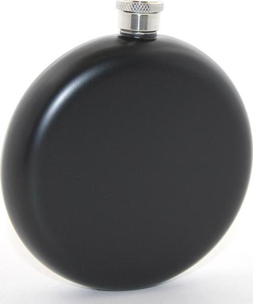 Paslanmaz Çelik Yuvarlak 8 Oz Tekli Matara Siyah Renk