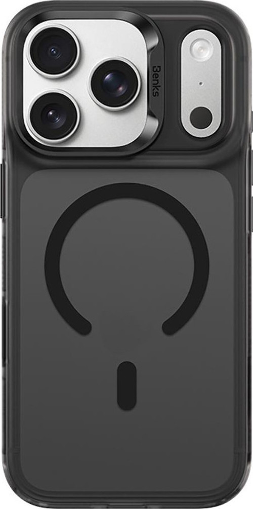 İphone 17 Pro Uyumlu Kılıf M-Safe Şarj Özellikli C-Magnet Lucid Armor Kapak Siyah
