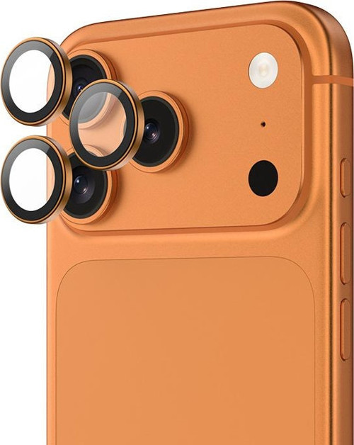 İphone 17 Pro Uyumlu Glass Warrior Cam Kamera Lens Koruyucu Turuncu