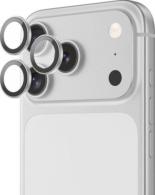 İphone 17 Pro Max Uyumlu Glass Warrior Cam Kamera Lens Koruyucu Gümüş