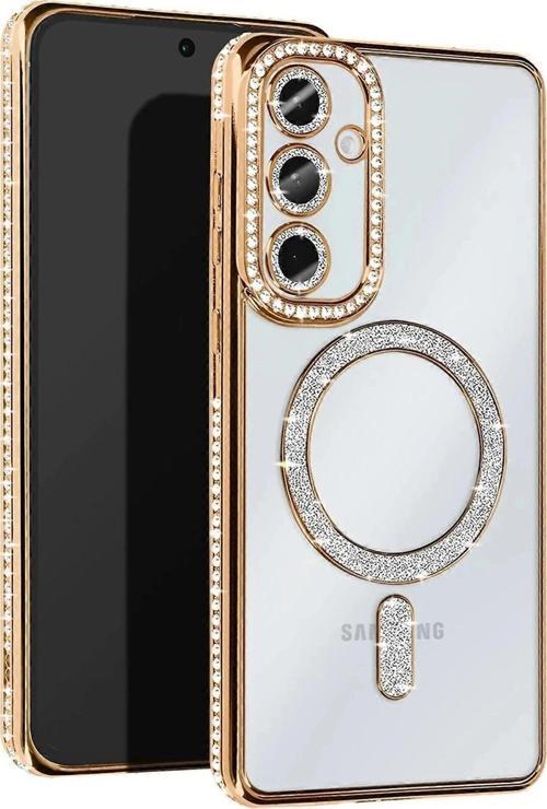 Samsung Galaxy S25 Edge Joke Simli Magneticsafe Kılıf - Gold-(5796)