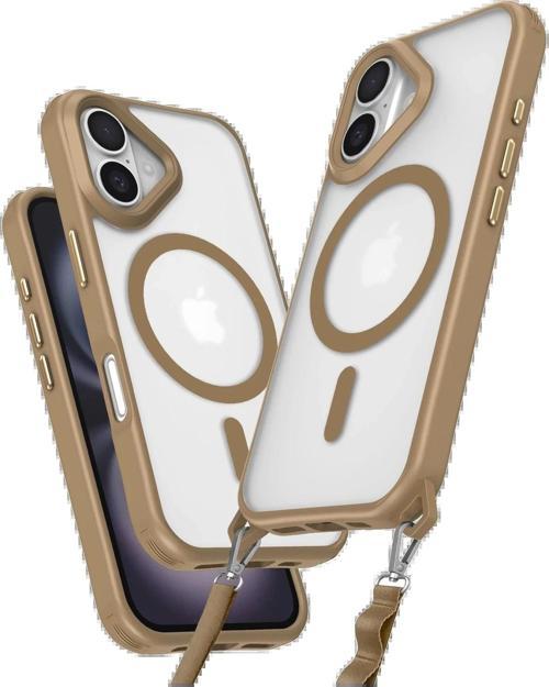 iPhone 16 Kılıf Enka Magsafe Silikon Kılıf - Desert-(5796)