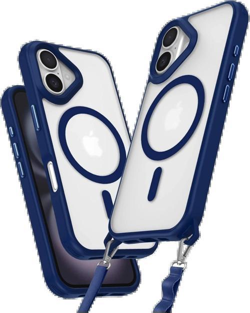 iPhone 16 Kılıf Enka Magsafe Silikon Kılıf - Lacivert-(5796)