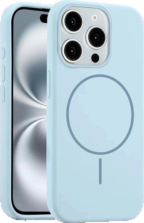 iPhone 14 Pro Max Kılıf Jully Magsafe Kapak - Mavi-(5796)