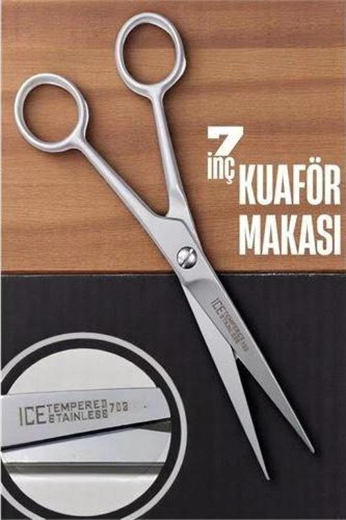 Turk Ice Tempered 702 Berber Kuaför Makası Saç Kesim Makası Bıyık Sakal Makası Kuaför ekipmanları 17