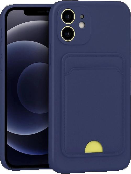 iPhone 11 Kılıf Kelvin Kartvizitli Silikon - Lacivert-(5796)