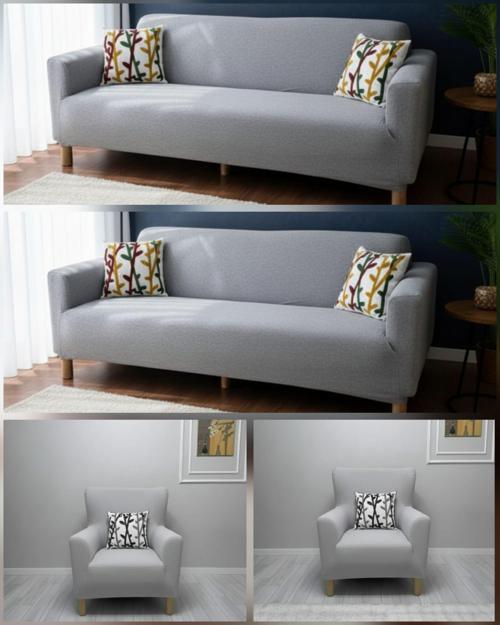 NeseliHome Bohem Jagarlı Kumaş Tüm Giydirme Koltuk Örtüsü 3-3-1-1