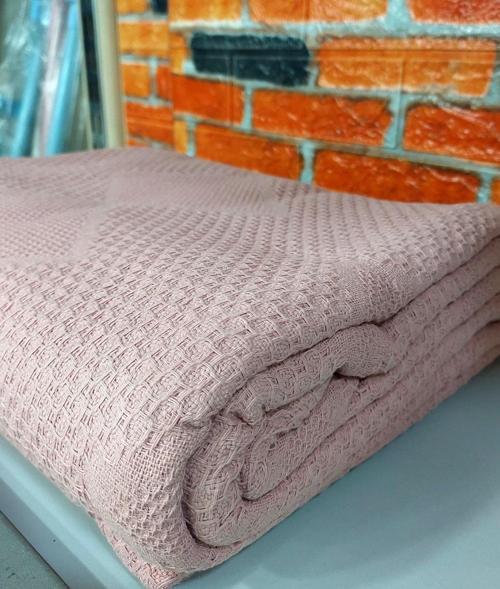 %100 Pamuk Çift Kişilik Pike 240x220 (Tek Pike)-Pudra